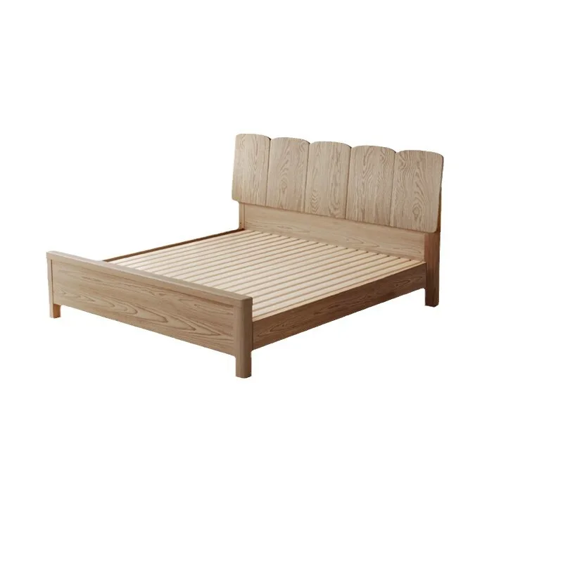 Anpassbares Hauptschlafzimmer aus nordischer Esche, 1,8 Meter Doppelbett, modernes, einfaches 1,5 Meter Stauraumbett