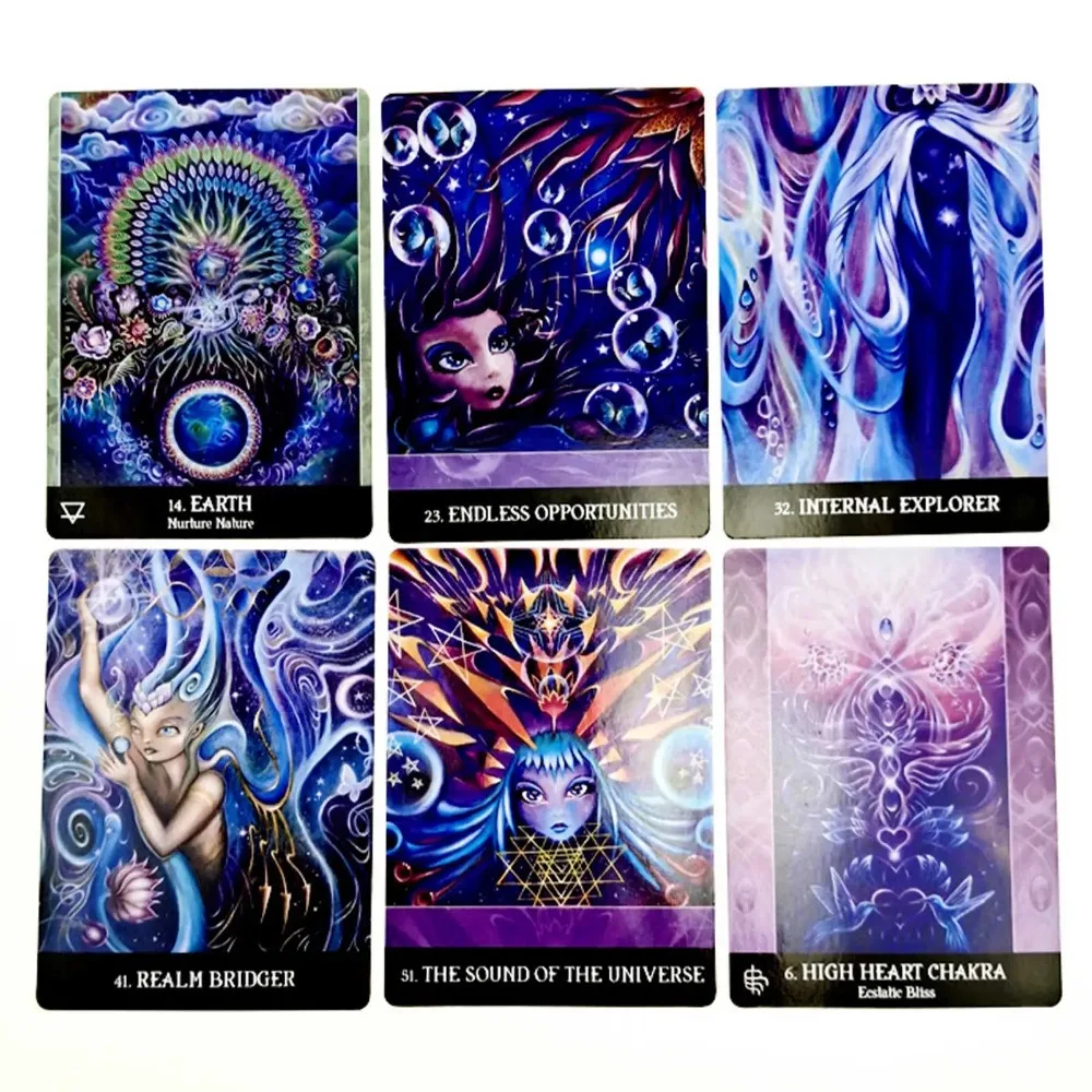 56 Pcs Cards English Oracle Cards for Beyond Lemuria Interactive Board Games Laser Editions 10*7.5cm