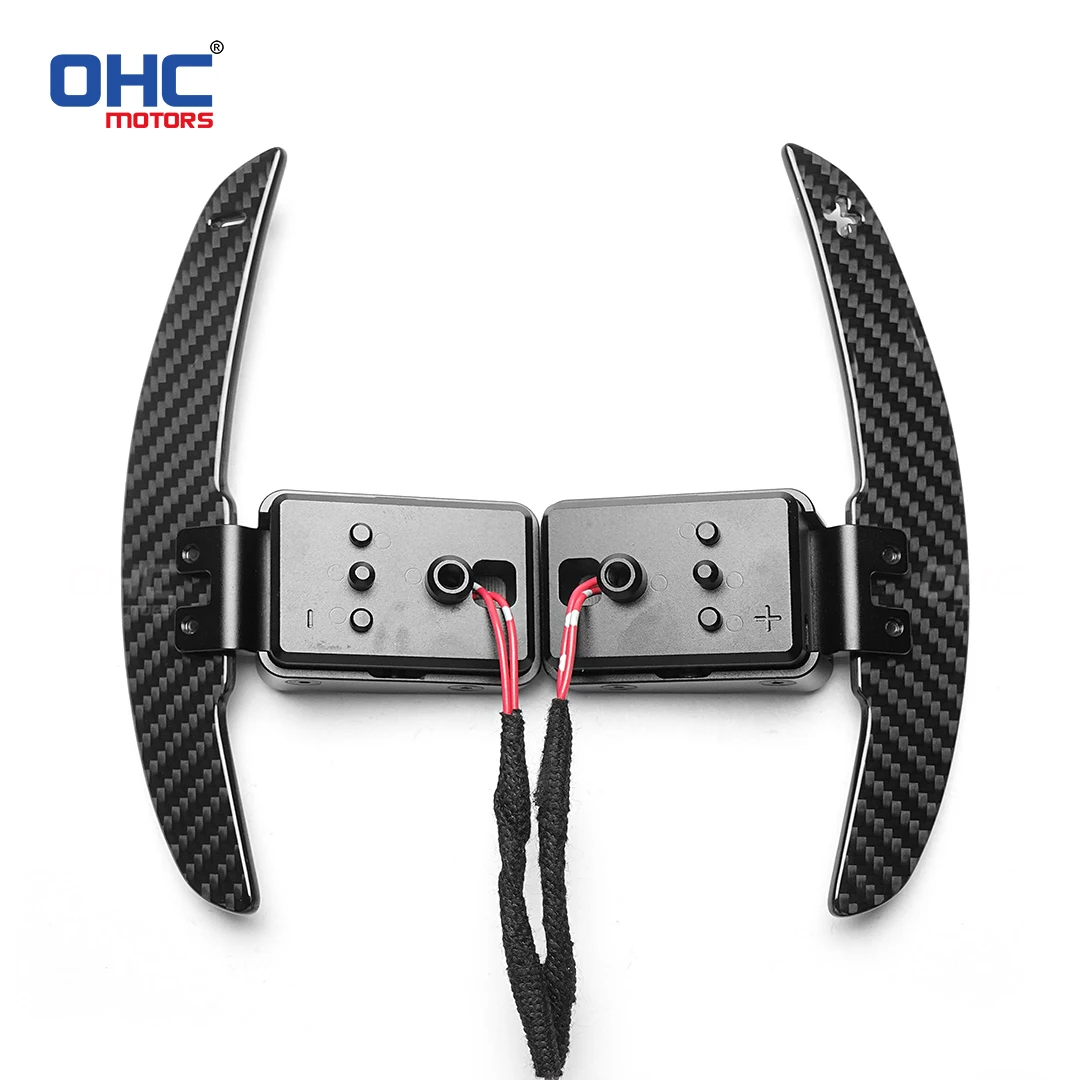 OHC ألياف الكربون اللامعة المغناطيسي عجلة القيادة مجداف المبدلات لسيارات BMW 1-4 سلسلة f20 f21 f30 f22 f80 g20 g30 g80