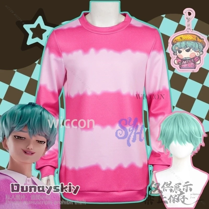 

Kpop Demon Косплей Saja Мальчики Детский Аниме Костюм Свободный Свитшот с круглым вырезом Длинный рукав Kawaii Y2k Униформа Парики Хэллоуин Вечеринка