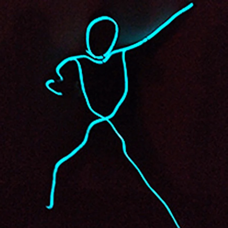 EL Wire Suit Clothings LED Costume Flexible Matchstick Light Up Performance Costume Men Women Dance Show Costume Decor