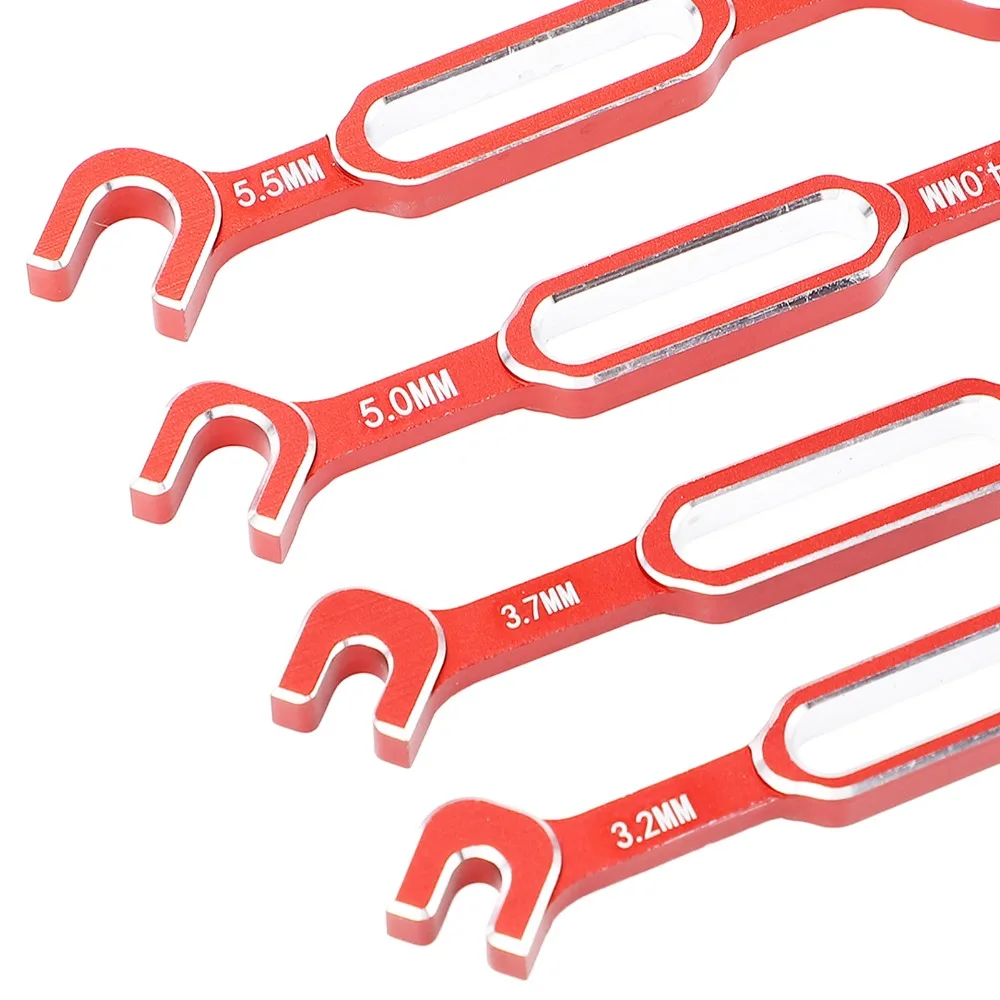4Pcs/Set Durable Aluminum Alloy RC Car Wrenches 3.0-6.0mm Multifunction Turnbuckle Nut Remover Ball Joint Remover For RC Cars