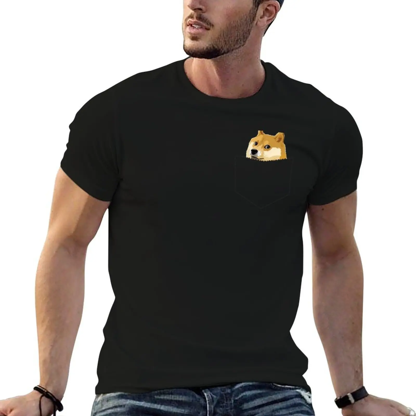 

t shirt anime cotton man man cotton t Doge tshirt shirt T-Shirt Pocket