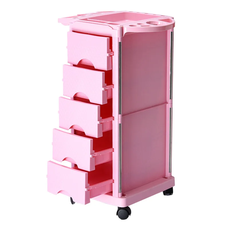 Professional Beauty Salon Furniture Auxiliary Cart Small Hairdressing Suitcase With Wheels Trolley Mini Rolling