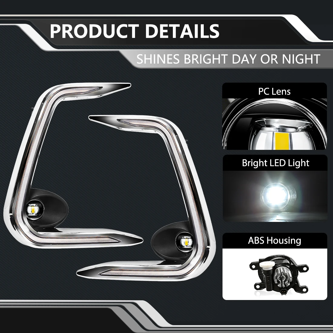 LED DRL Fog Lamp Kit For Toyota Corolla 2019 2020 2021 For Levin 2019 2020 Front Bumper Daytime Running Driving Turn Signal Lamp