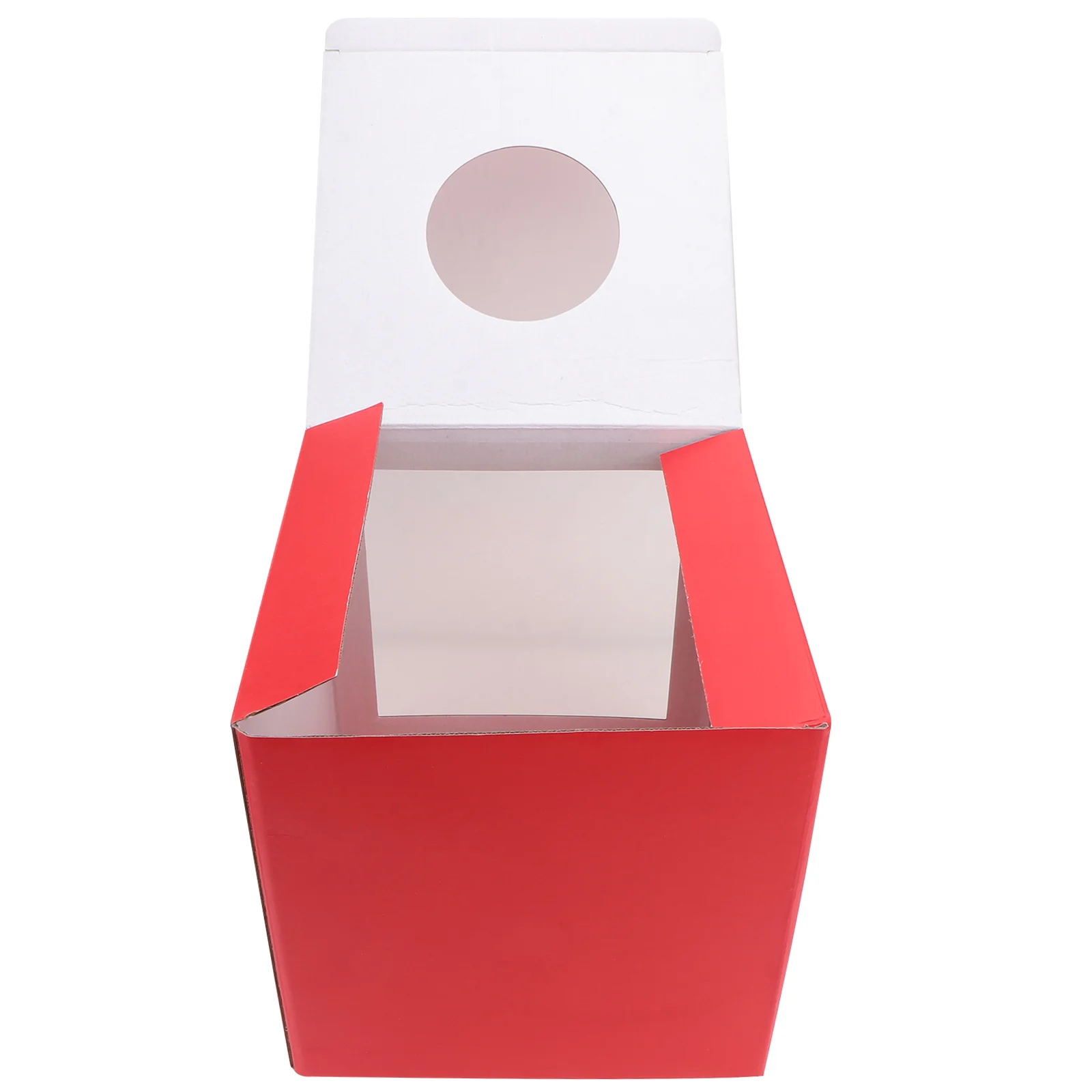 1PC Annual Meeting Lottery Box Prank Simple Draw Box Game Prop (Red) opening lottery box lottery ball container