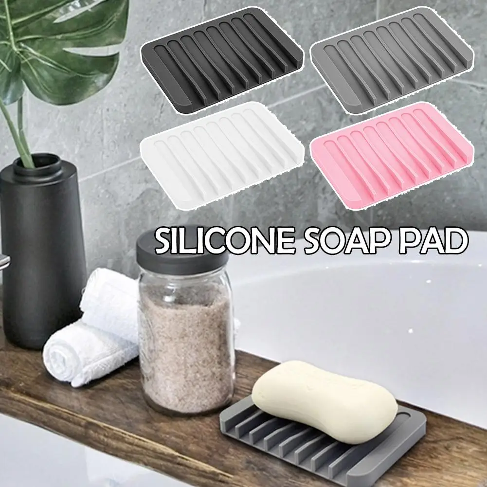 1pcs Soap Rack Silicone Soap Pad Drain Water Box Quality Home And Rack High Soap Soap Storage Furnishings O3h3