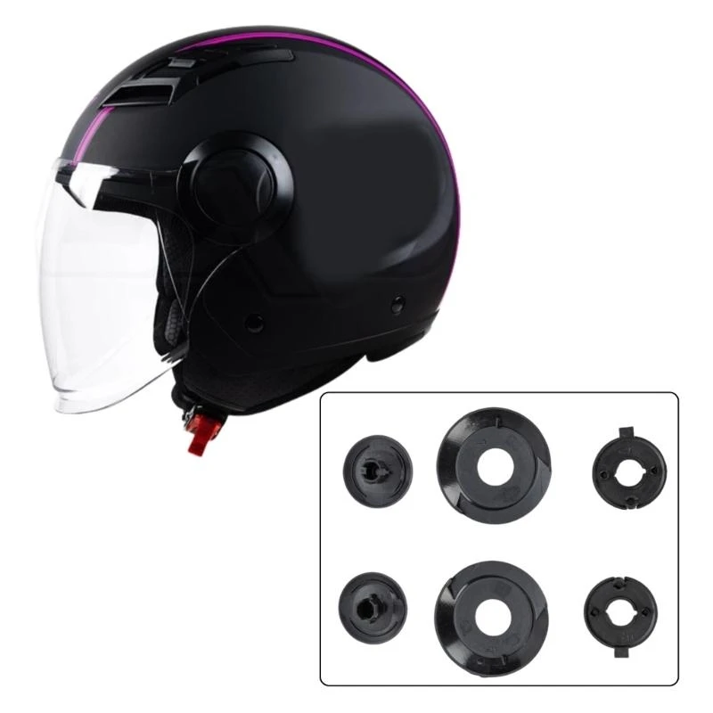 

D0UC 6pcs Durability Helmet Visored Adapters Tool Installation Compatibility with Multiple Helmet Models