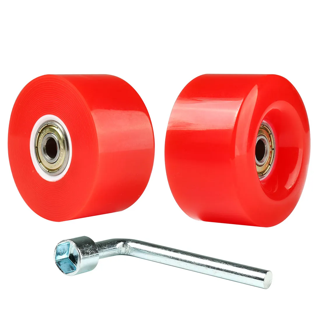 2pcs 58x32mm Roller Skate Shoes Wheels With Bearings 82A PU Rubber Double Row Quad Skates Skateboard Outdoor Skating Accessories