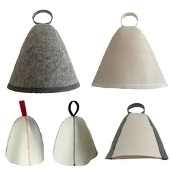 Wool Felt Sauna Hat Hair Head Protection Anti Heat Spa Sauna Hat Cleaning Cap Keep Warm Sauna Hat Bathroom Accessories
