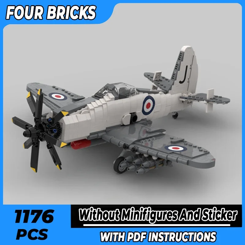 Military Aircraft Model Moc Building Bricks 1: 35 Scale Wyvern Fighter Technology Blocks Gifts Christmas Toys DIY Sets Assembly