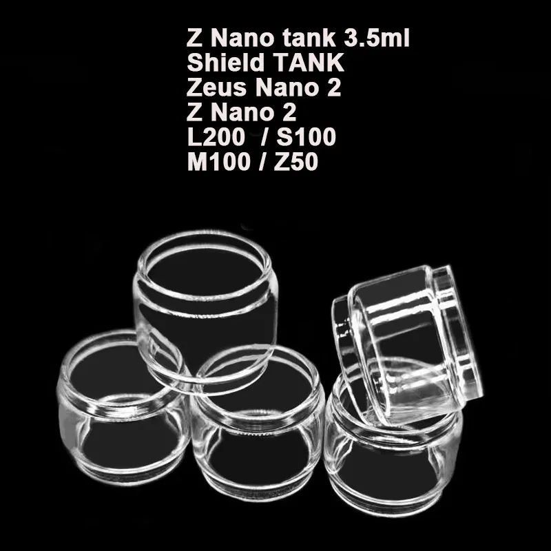 5 Pieces Glass Tank for Z Nano Tank 3.5ml Shield Tank Zeus Nano 2 Z Nano 2 L200 S100 M100 Z50 Mini Glass Cup Container