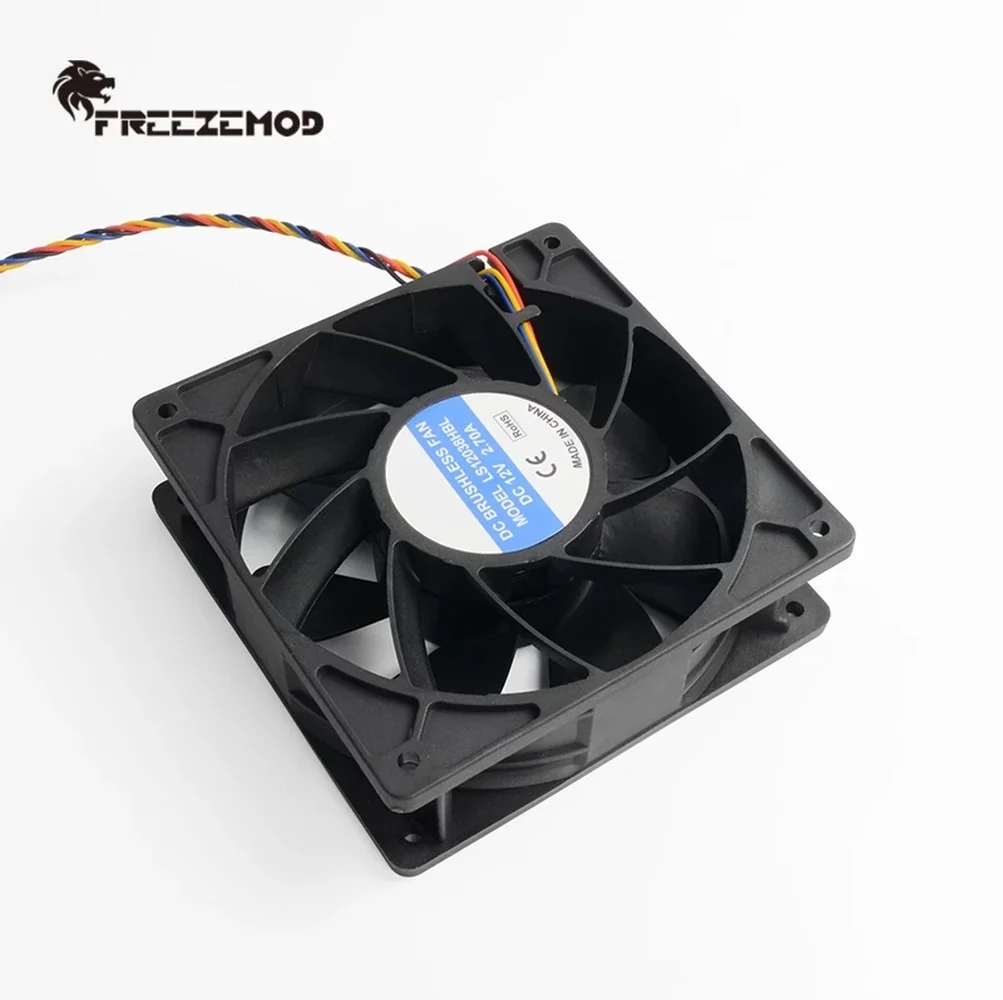 FREEZEMOD 120mm Temperature-sensing PWM Control Fan 6000 RPM High Air Volume Double Ball Bearing LS12038HB