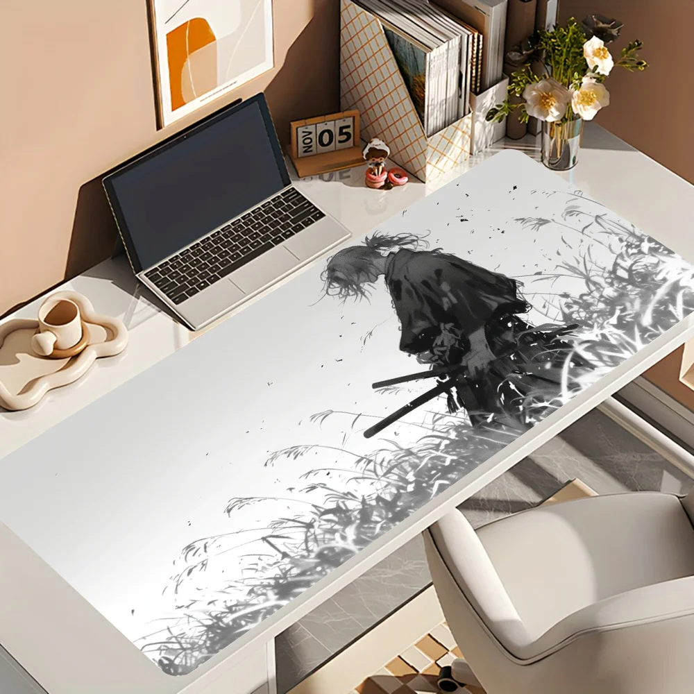 Japanese Wandering Samurai Musashi Back View Scene Mouse Pad, Japanese - style Sword Jianghu E - sports Office Non - slip Pad