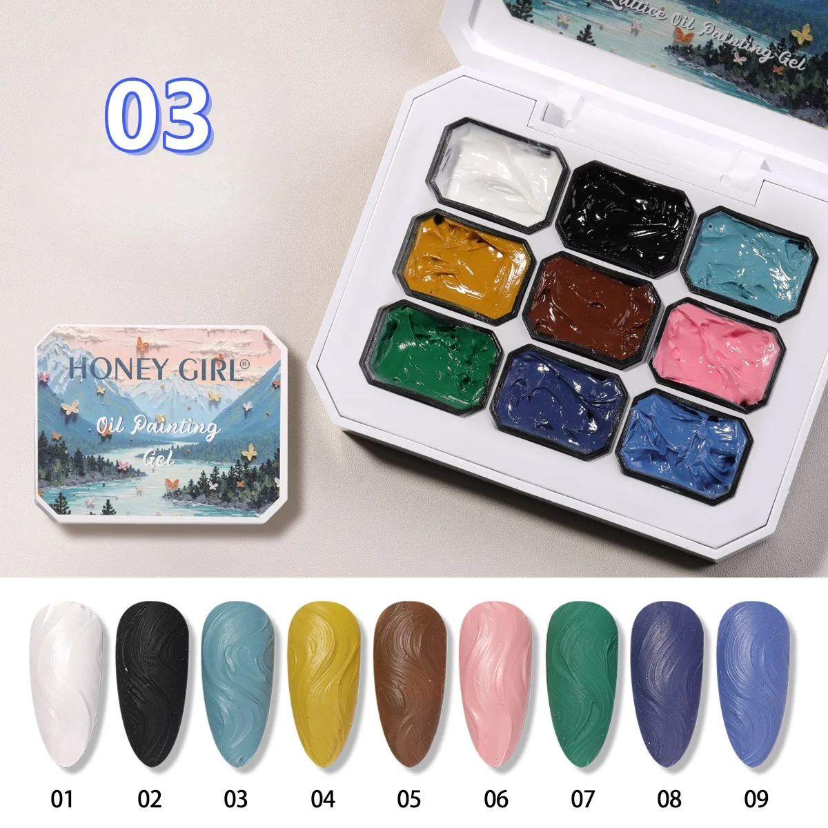 جل طلاء زيتي من سلسلة ماكرون مكون من 9 ألوان، غراء فني للأظافر، ألوان زاهية لامعة، جل قوي بملمس كريمي عالي التعيين، متين