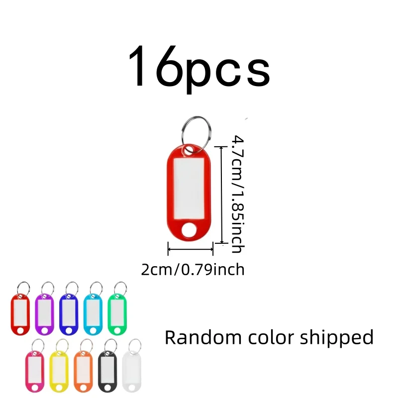 16 pcs Travel Bag Tags, Blank Writable Surface for Hotel Room Number Tags, Multipurpose, Versatile, Practical