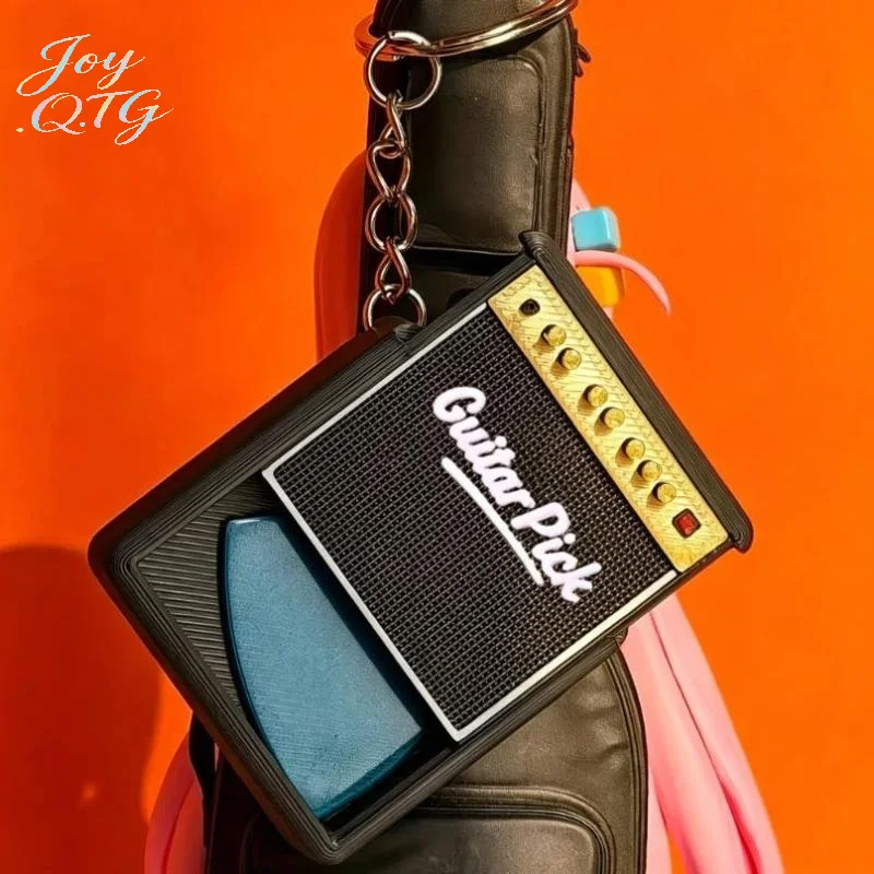 1/3 Stück tragbare Gitarren-Pick-Aufbewahrungsbox, Schlüsselanhänger, Pick-Halter, verhindert das Verlieren von Picks, Geschenk für Gitarren-, Bass- und Ukulele-Enthusiasten
