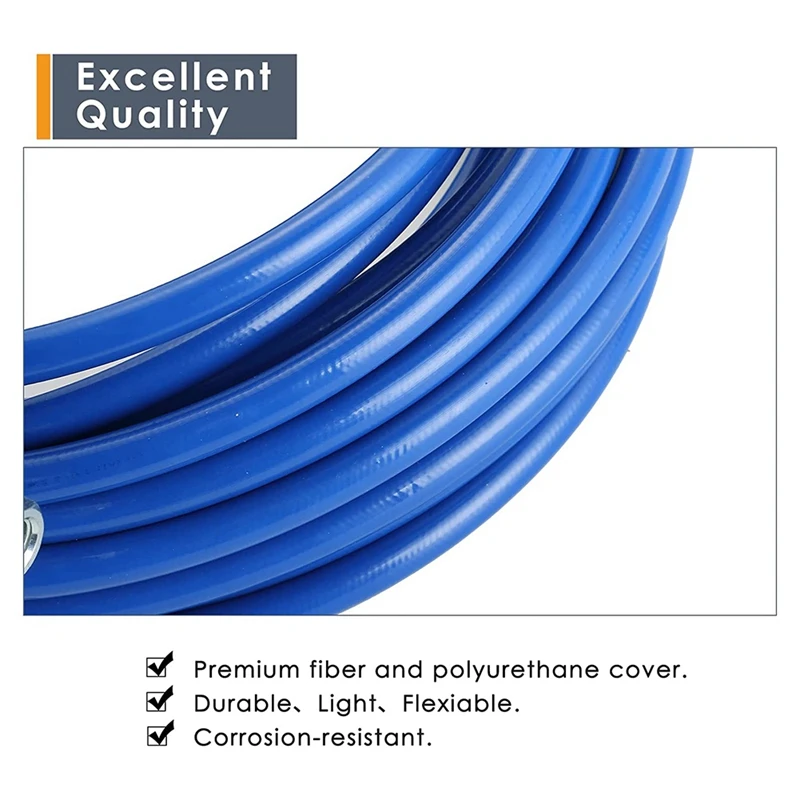 Tuyau de pulvérisation de peinture universel, sans air, haute pression, Tube en Fiber Flexible, 3300 PSI (25ft, bleu)