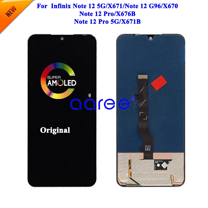 AMOLED LCD Screen Original For Infinix 12 Pro 5G X671B LCD For Infinix Note12 Pro 4G X676 LCD Screen Touch Digitizer Assembly