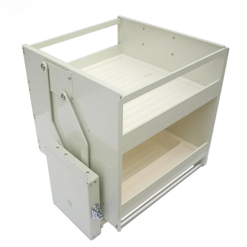 

Cabinet double-layer damping lift basket lift, cabinet wardrobe pull-down rack rack