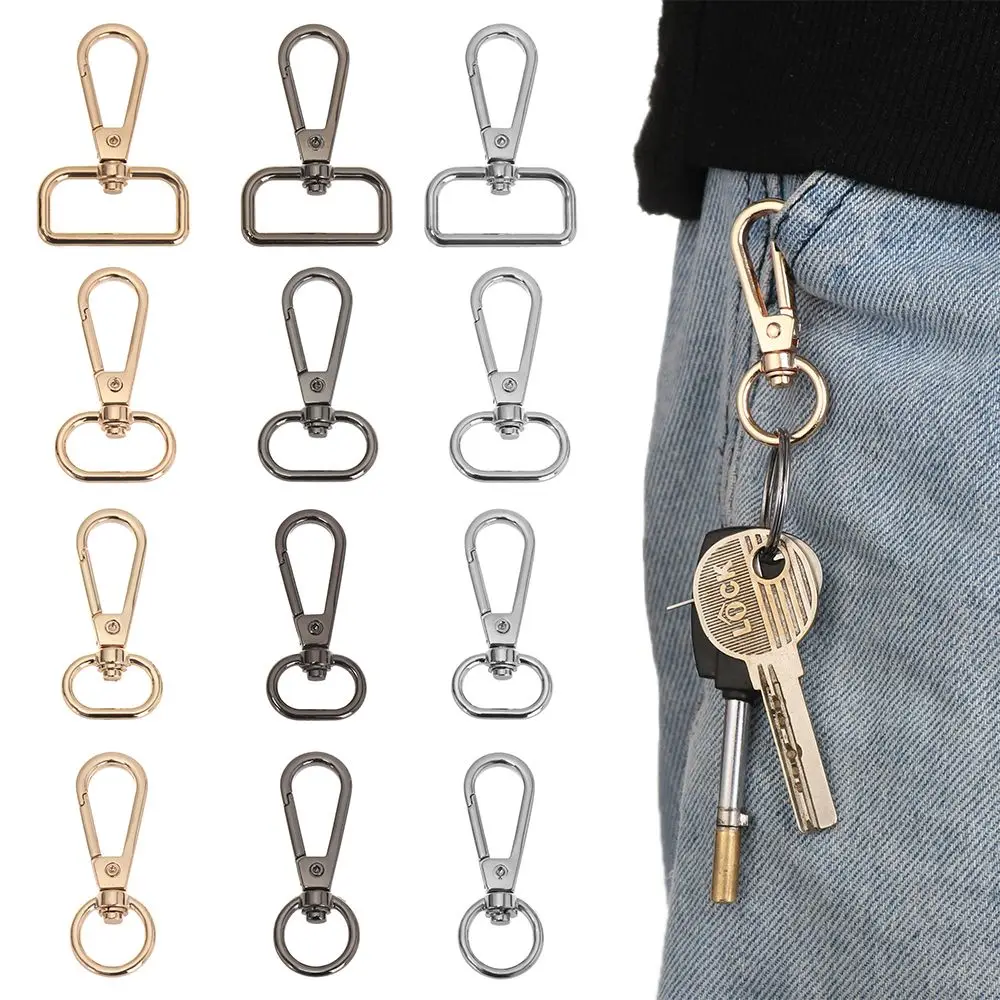 5pcs 13/15/20/25mm Metal Bags Strap Buckles Lobster Clasp Carabiner Snap Hook DIY KeyChain Bag Part Accessories