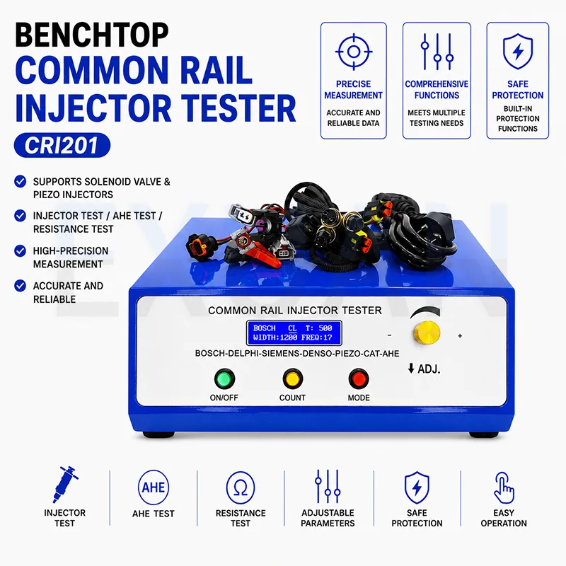 Multifunction Diesel Common Rail Injector Tester Electromagnetic Piezo Injector Tester AHE Test Function Repair Tools