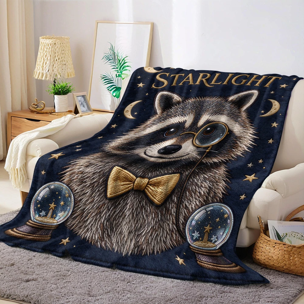 Stitch Khaki Star Flannel Fleece Blanket Soft Cozy Throw Blanket for Couch Bed Sofa Lightweight Plush Bed Blanket All Season Use
