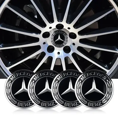 4개입 56mm 자동차 스타일링 휠 허브 캡 스티커 자동차 개조 액세서리 메르세데스 벤츠 AMG W205 W211 W204 W212 W213 W203 W176 W221용