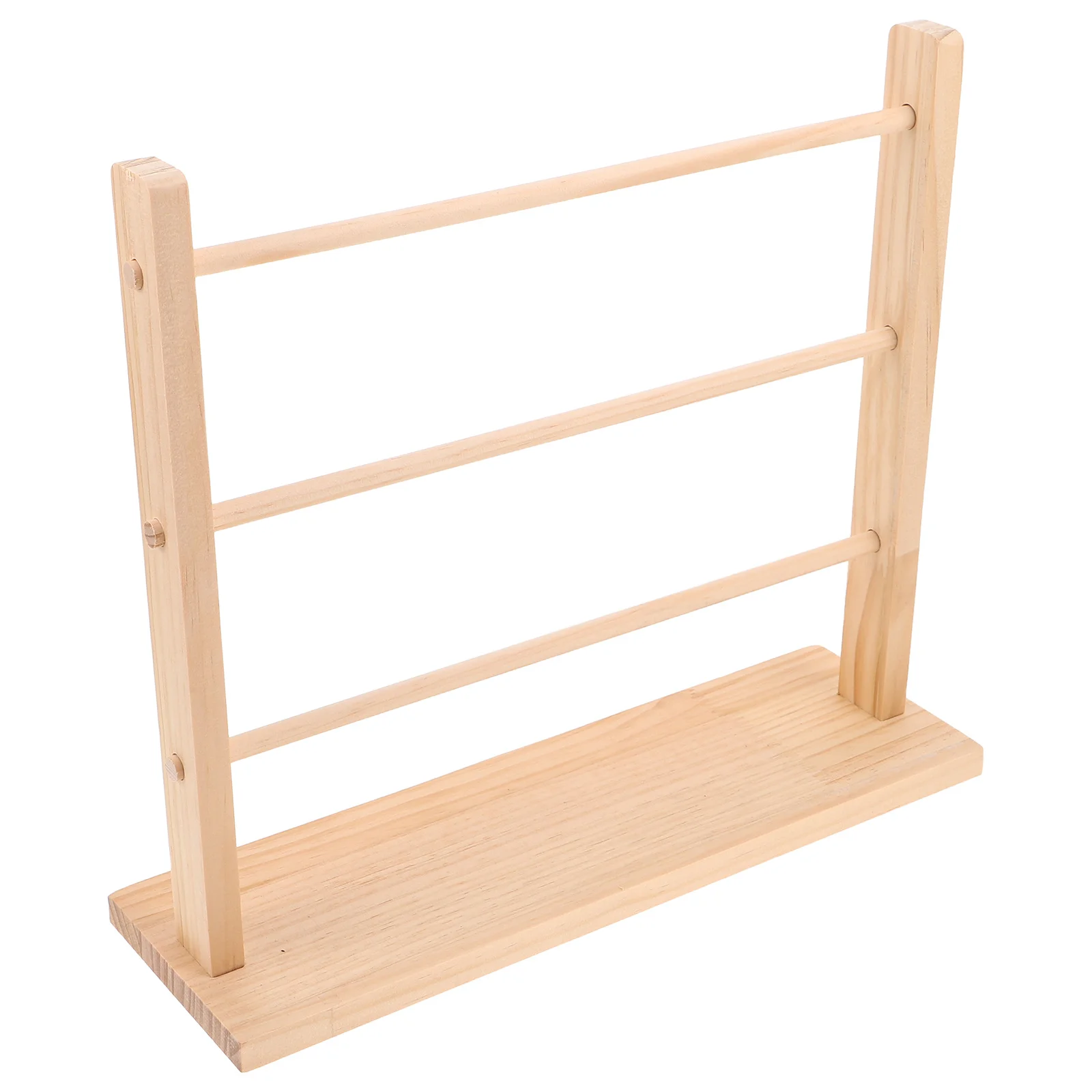 

Wooden Ribbon Storage Organizer Rack Natural Craft Spool Holder For Cake Shop Florist Washi Tape Bangle Bracelet Jewelry Display