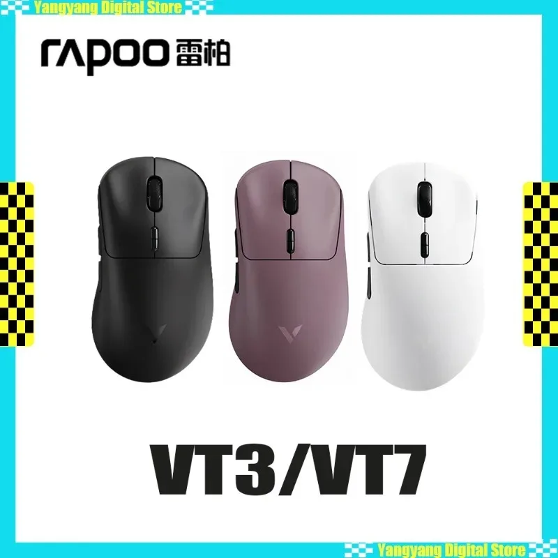 

Rapoo VT7 VT3 Беспроводная двухрежимная игровая мышь второго поколения 45000 точек на дюйм Оригинальная фаза 3398/3950 Двойной 8K 53 г Легкий 750IPS