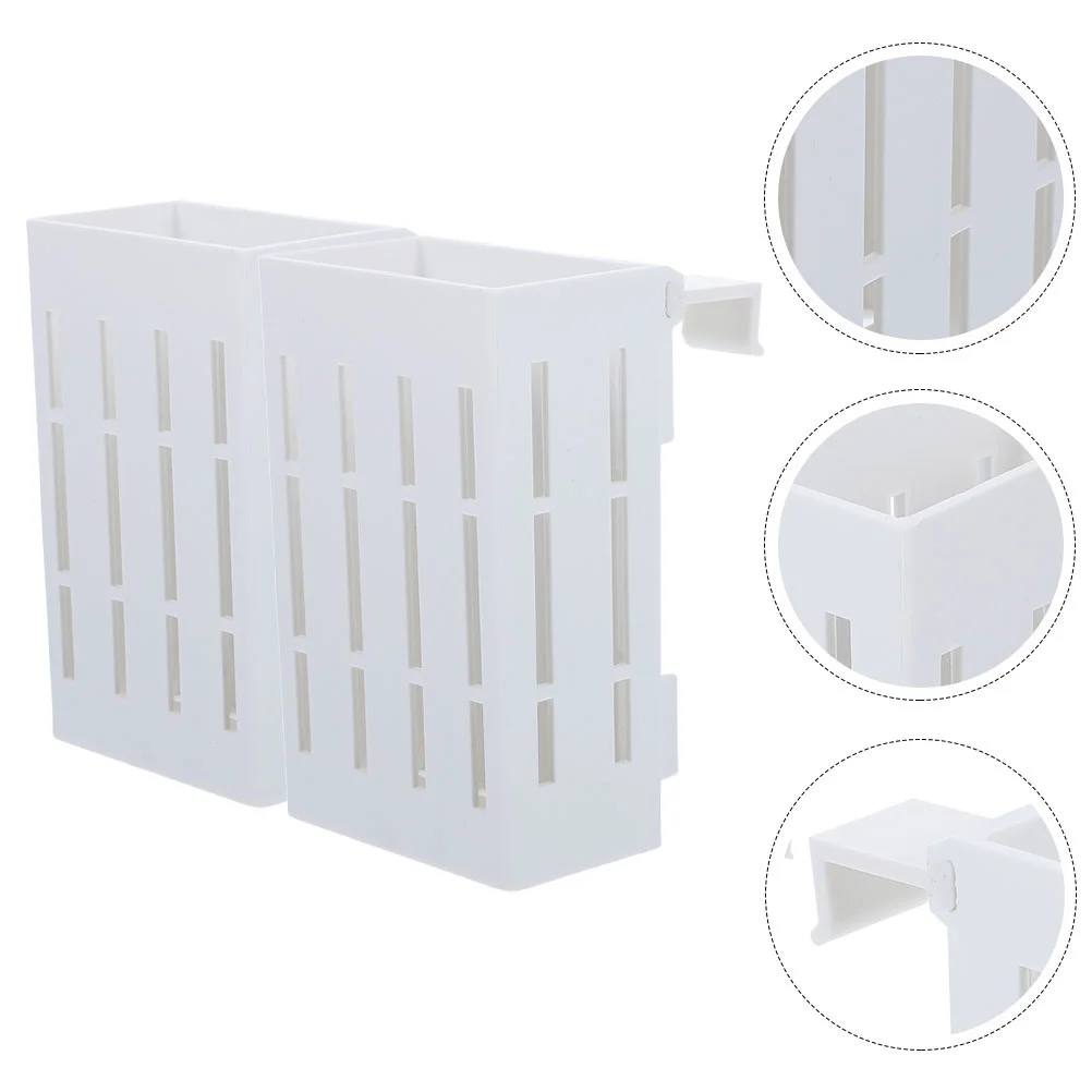 

2 Pcs White 15 Hook Aquarium Plant Stand Aquatic Ventilation Hanging Holder Mini Landscape Decoration Pots Plastic Safe