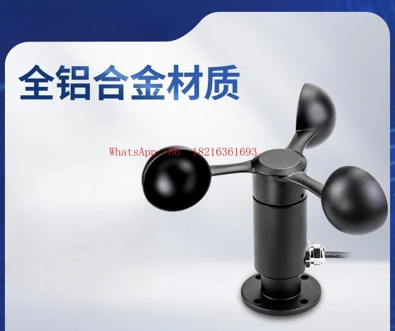 2026GOOD NEW Aluminum Alloy Duct Type High-precision Wind Speed And Direction Sensor Three-cup Wind Speed Wind Direction Anemo