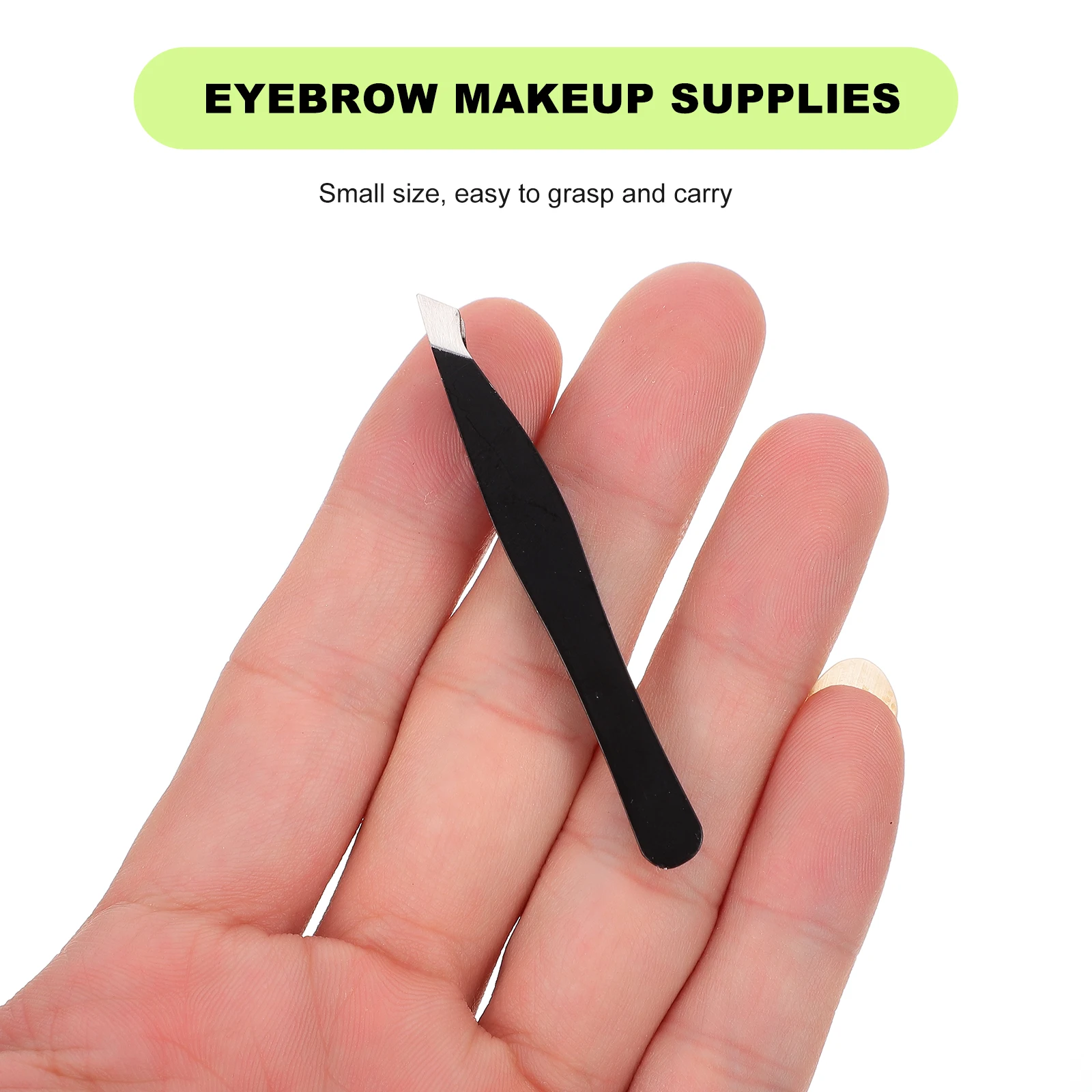 

4pcs Stainless Steel Eyebrow Trimming Clamps Closed Design Brow Tweezers False Lashes Double Eyelid Stickers Women's Grooming