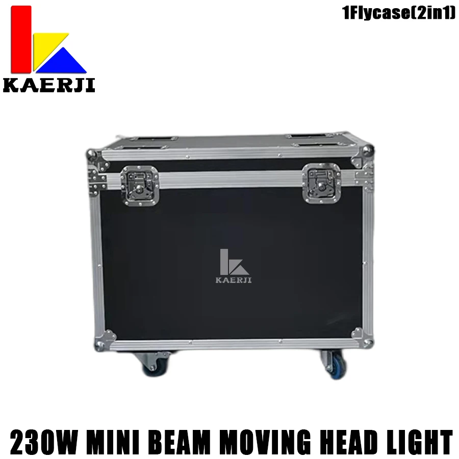 1Pcs Flightcase For Arrival MINI 230W 7R Beam Bulb Moving Head Lighting Rainbow for Wedding Nightclub Theater Disco Performance