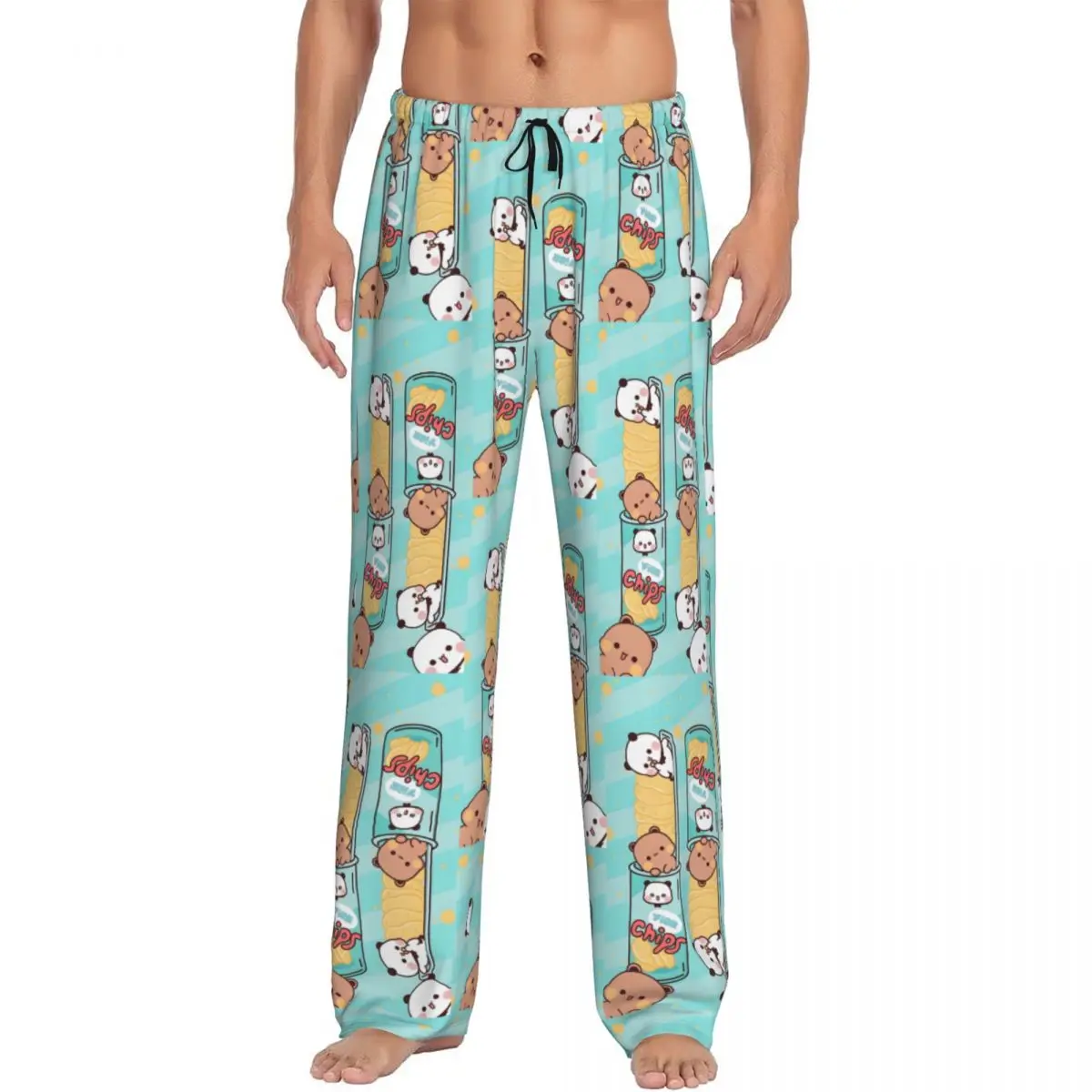 

Custom Print Bubu Dudu Pajama Pants for Men Animation Sleep Sleepwear Bottoms with Pockets