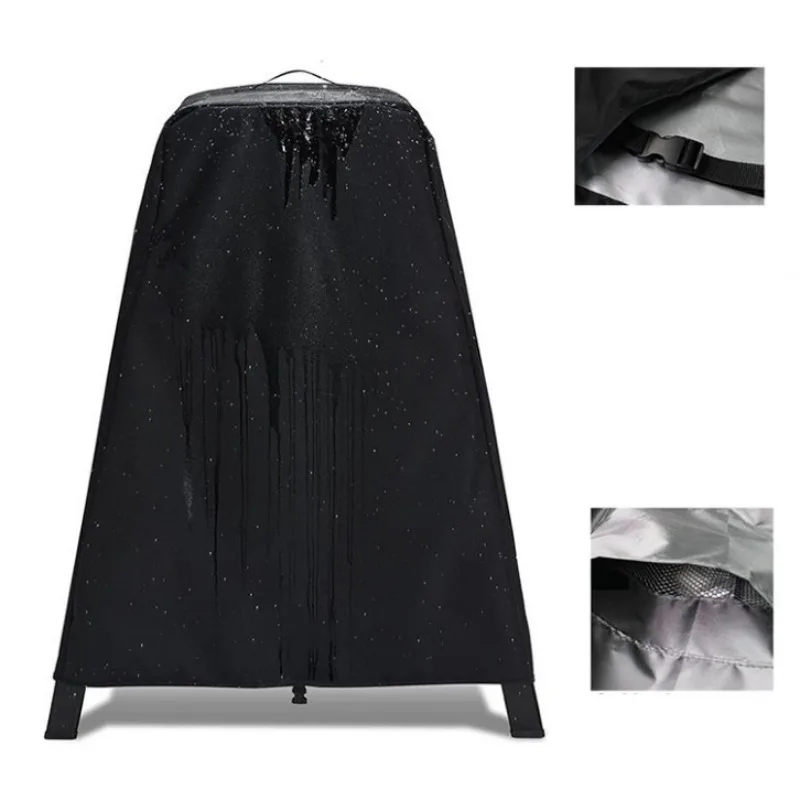 420D Silver coated Pizza Oven Protective Cover Standing Outdoor Hand Guard Against Wind and Rain