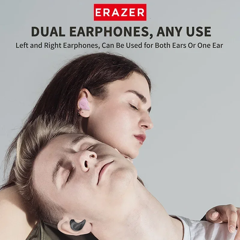ERAZER XT91 Earphones Bluetooth TWS Headphones Wireless Mini Lenovo Earbuds with Mic Color Transparent Headsets Portable muisc
