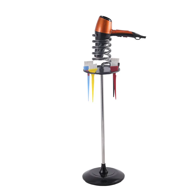 No Drill Hair Dryer Holder Bathroom Wall Shelf Stand Plastic Stainless Tube Salon Blow Storage Rack Tray Home Organization