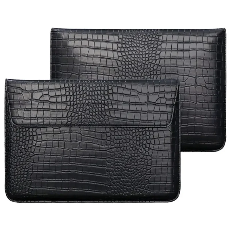 Capa de Couro de Crocodilo para Laptop, Compatível com Macbook Neo 13, 2026, 14, 15, 16, 11, 12 Polegadas, Estojo Unissex para Notebook HP Lenovo