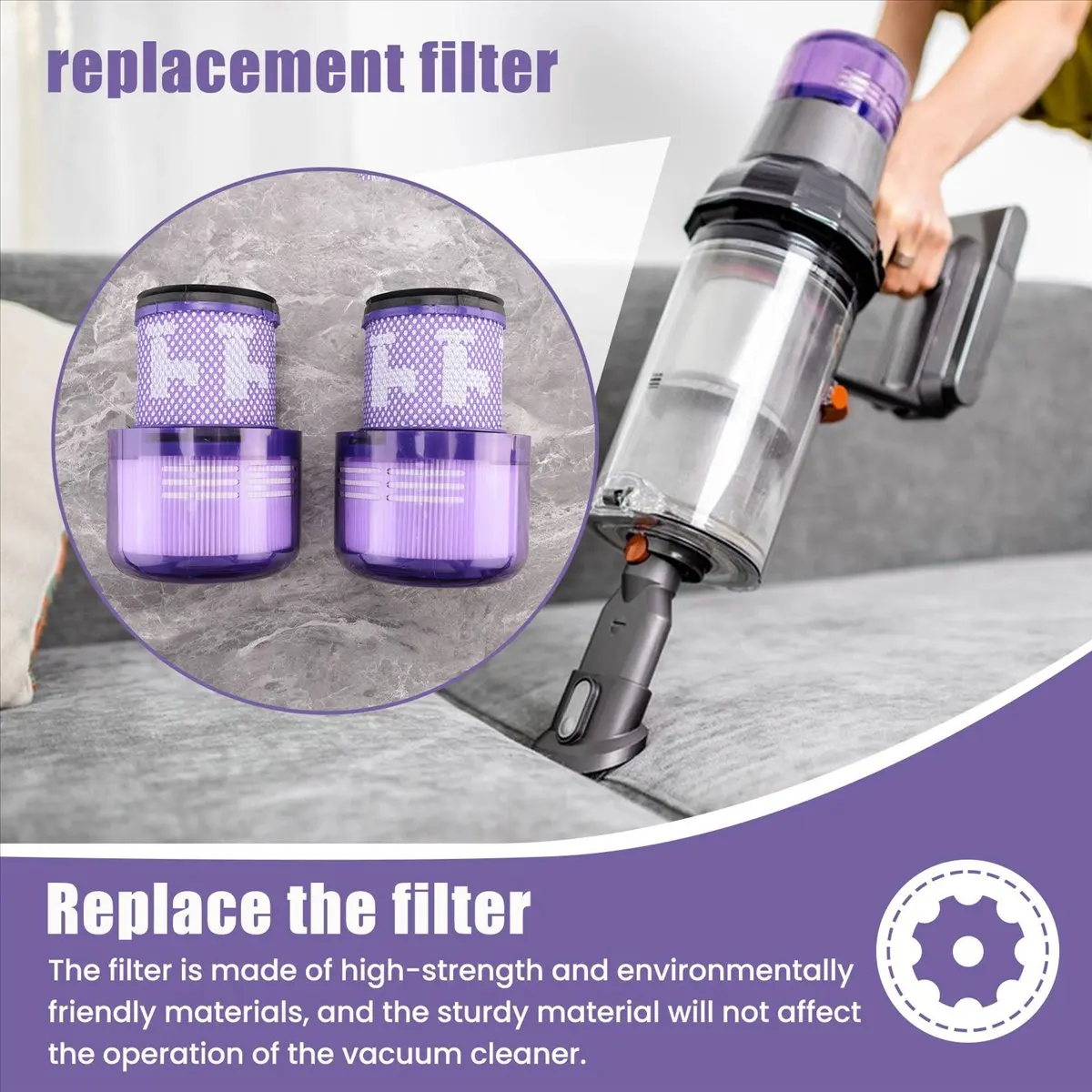 A99U! 2Pack Filters for Dyson V11 V15 SV14 SV22 Washable Replacement Filter Replacement Parts DY-970013-02 & 97001302