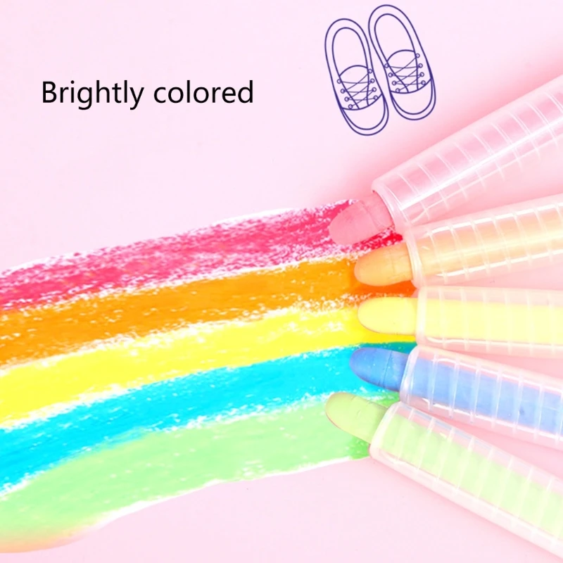 Vibrant Colored Chalk Set with Holder Dust free and Break resistant for Children's Drawing and Writing K1KF