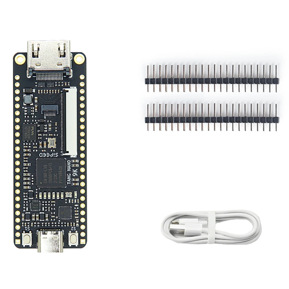 Para placa de desarrollo FPGA Sipeed Tang Nano 9K GOWIN GW1NR-9 RISC-V HD con Cable tipo C