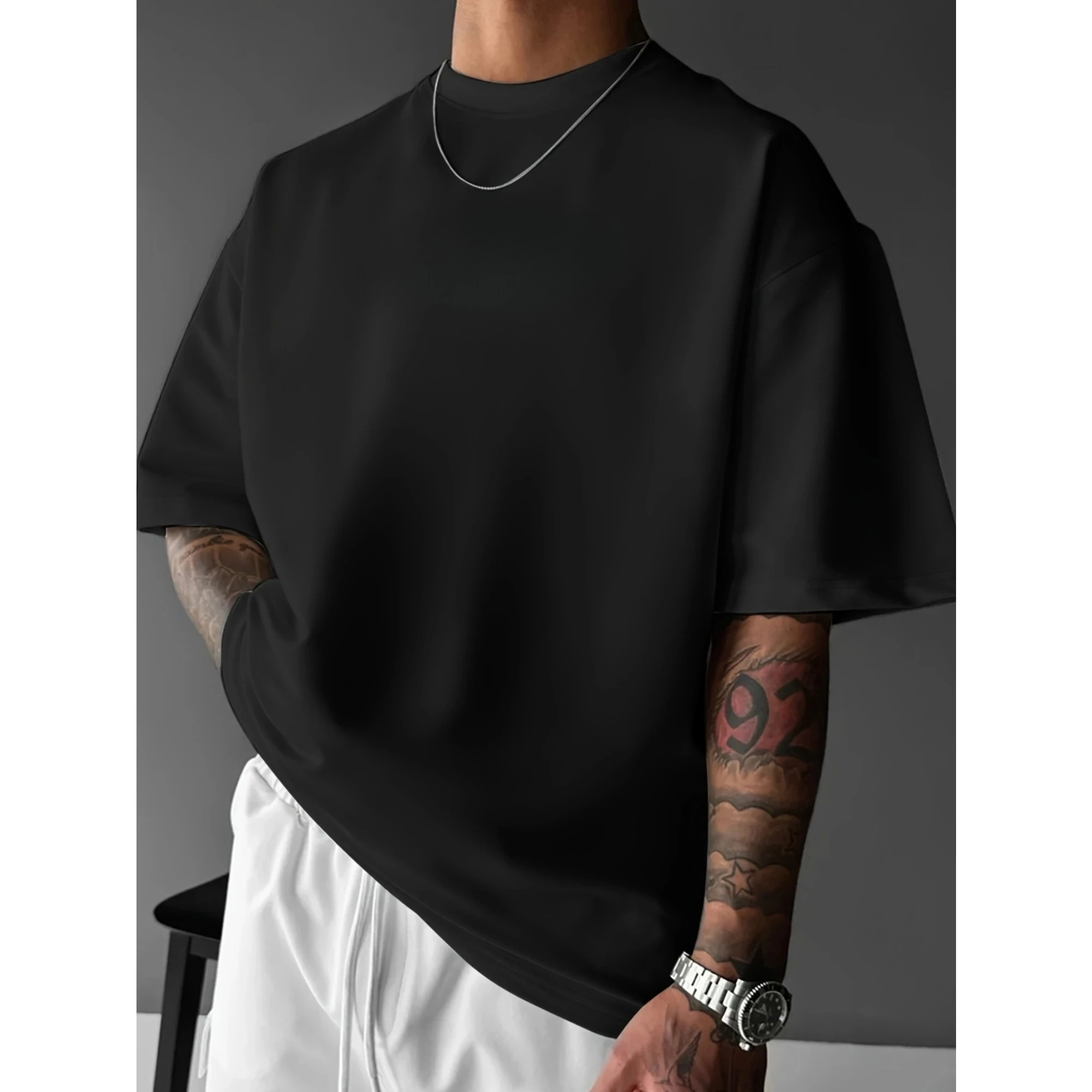 �Pizza ist immer die Antwort“ Grafik-T-Shirt für Männer und Frauen, lustiges Essen, Streetwear, ästhetisch, lässig, Baumwolle, kurzärmelig – Detail 7