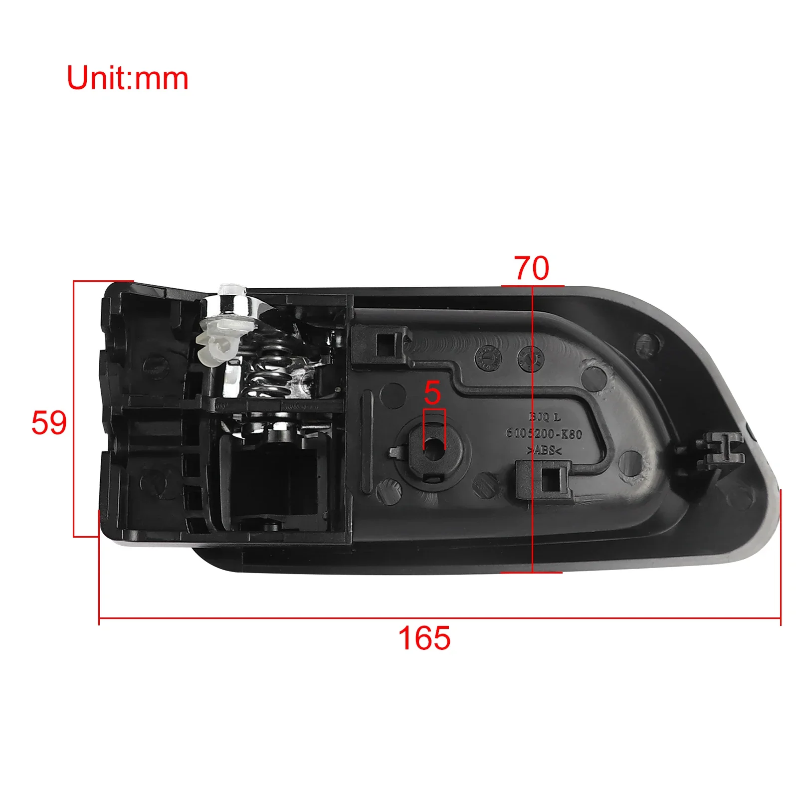 Inside Door Hand Armest Left Right Front for Great Wall Haval Hover H3 H5 2010 2011 2012 2013 GWM X200  6105100-K80 6105200-K80