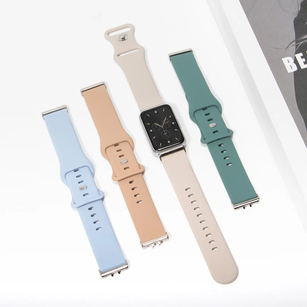 Solid Color Silicone Band for Samsung Galaxy Watch Fit 3 Soft Sports Loop Strap for Galaxy Watch Fit 3 Replacement Band Correa