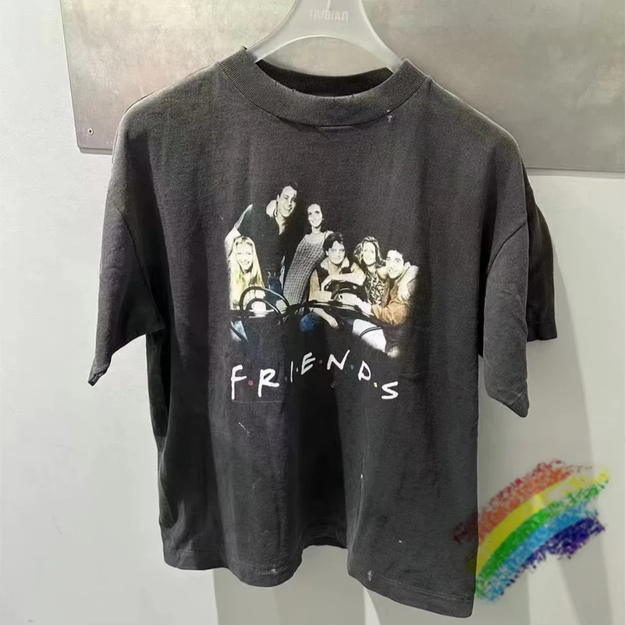 Washed SAINT TEE FRIENDS 25ss T Shirt Men Women Best Quality T-shirt Top Tees