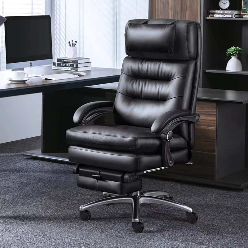 

ZK Xige Genuine Leather Executive Chair Home Recliner Business Executive Chair Office Chair