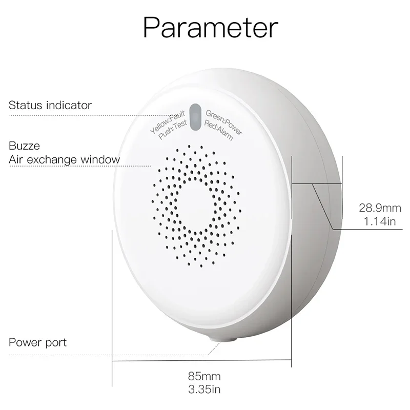 Smart ZigBee Gas Leakage Detector Combustible Sensor Tuya Smart Home Security Alarm System Smart Life Tuya App Compatible Remote