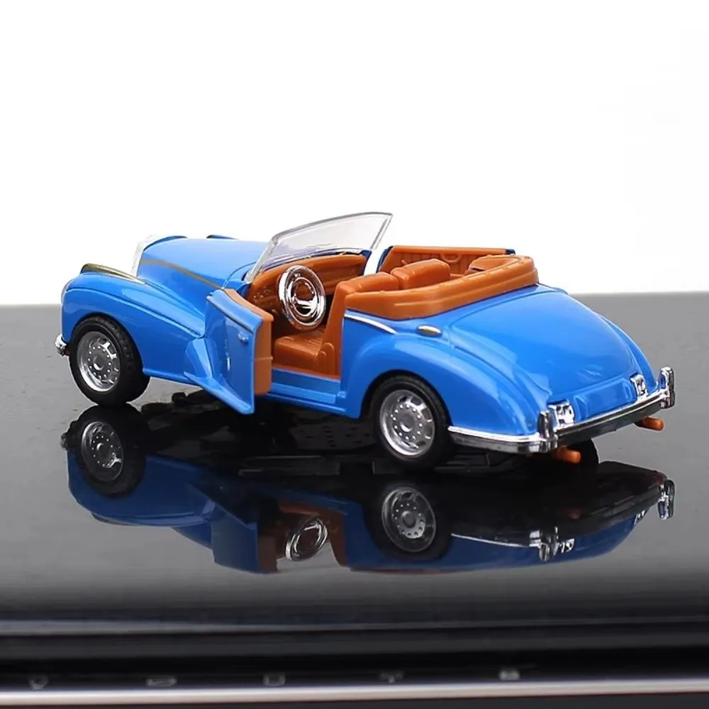 Novo 1:36 mini estimulação liga clássico carro puxar para trás retro conversível modelo de carro porta aberta presentes do carro