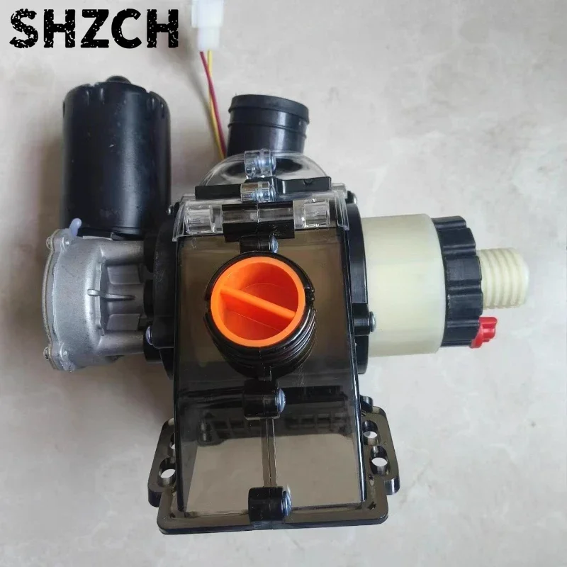 Large fertilizer electric box fertilizer applicator adjustable motor left and right with clear fertilizer port handwheel